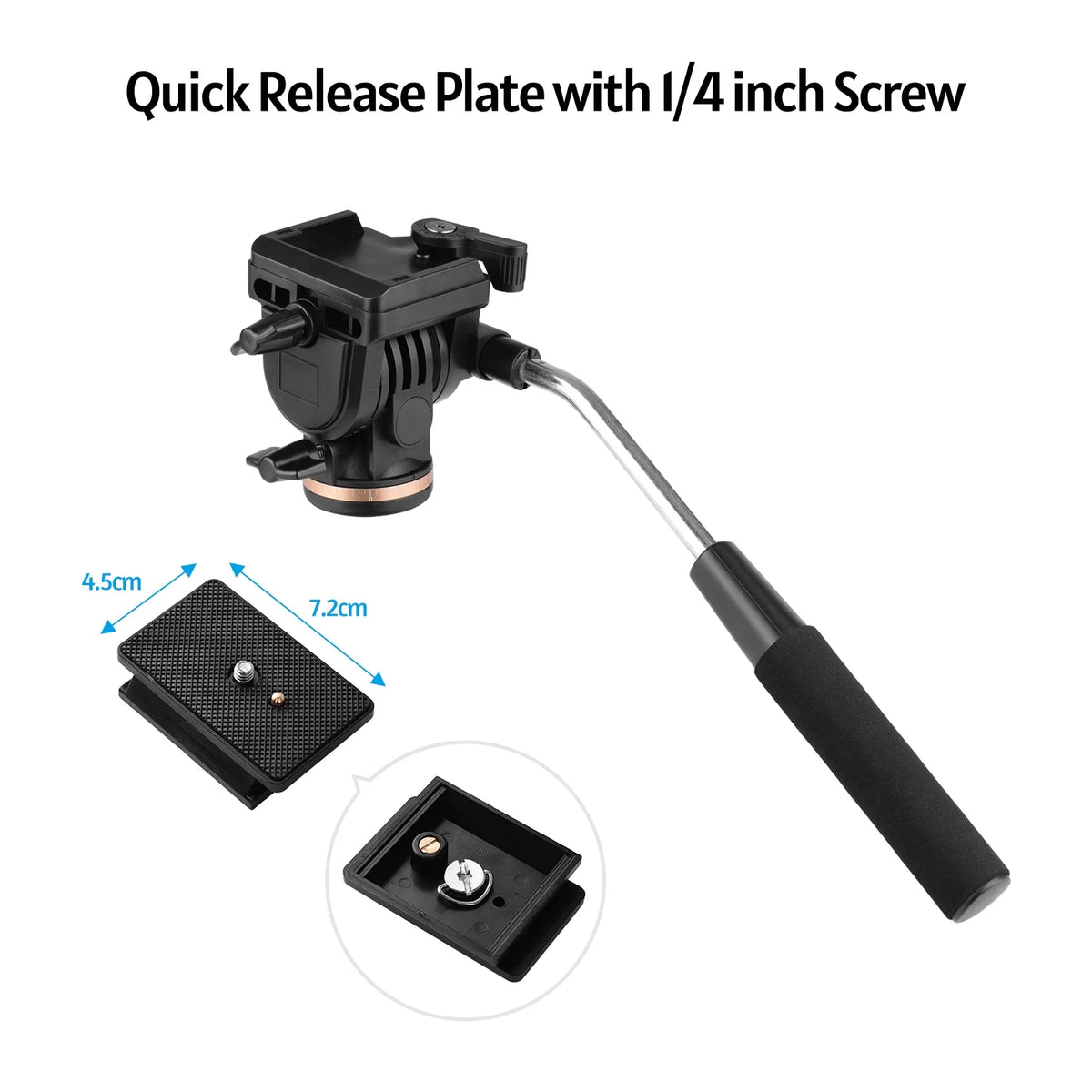 Aluminum Alloy Photography Monopod Stand with Detachable Tripod Base and Carry Bag K69504