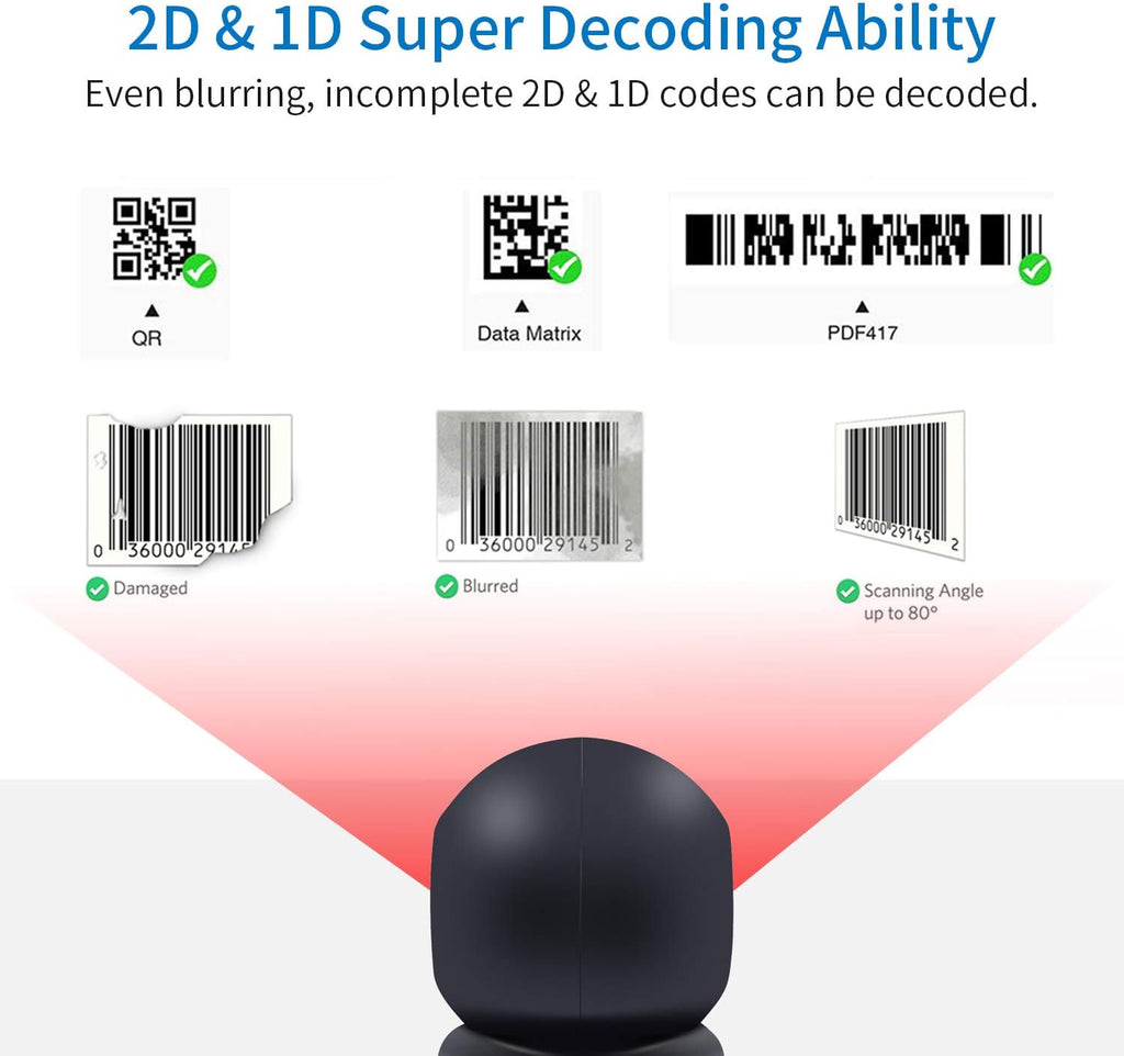 Desktop Barcode Scanner with USB C6789