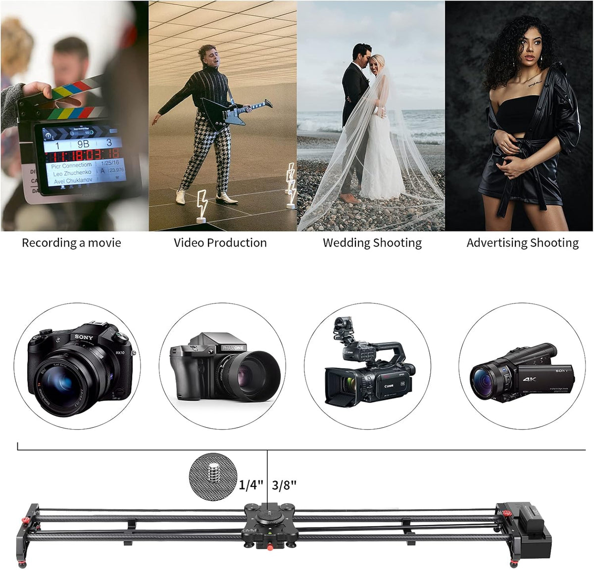 Motorized Camera Slider with APP Control S83365