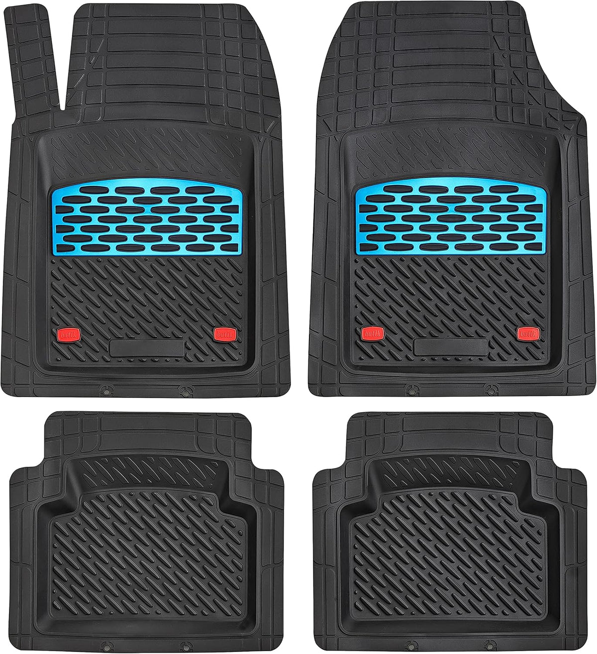 Silver 5-Piece Heavy-Duty Automotive Floor Mat V51526