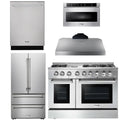 48 In. Dual Fuel Range, Range Hood, Refrigerator, Dishwasher, Microwave Drawer V6524