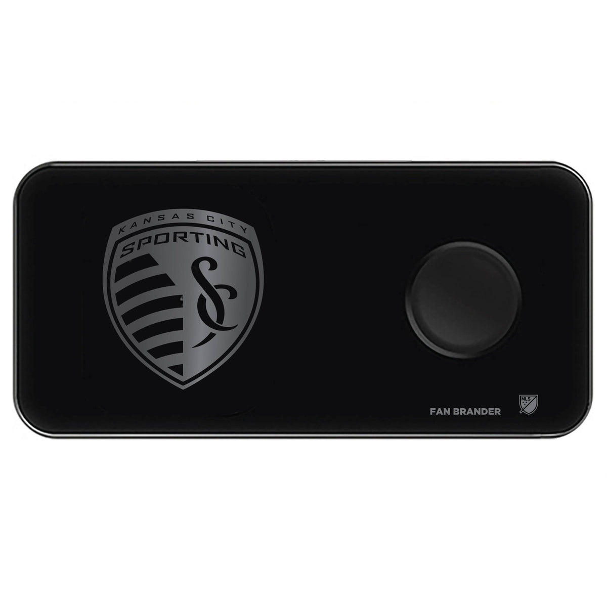 Black 3-in-1 Glass Wireless Charge Pad F450089