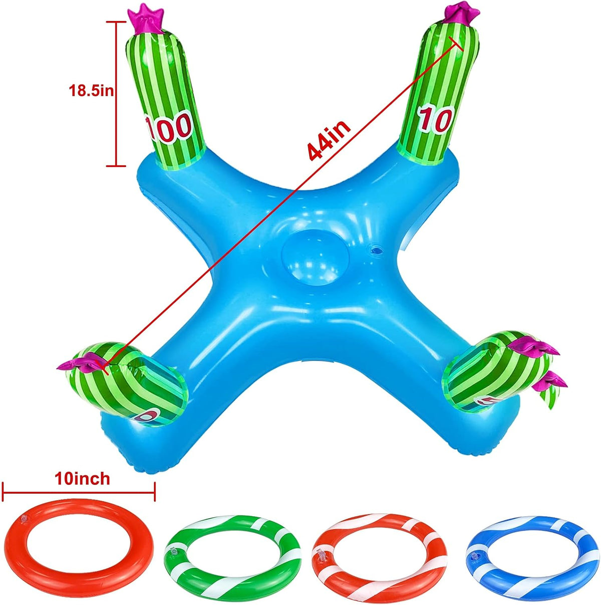 Inflatable Cactus Ring Toss Party Game with 4 Rings R7315