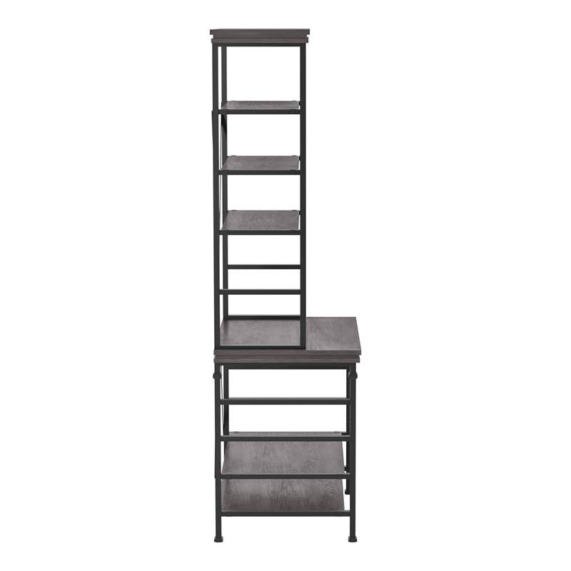 Industrial Metal 6-Shelf Bookcase Z956