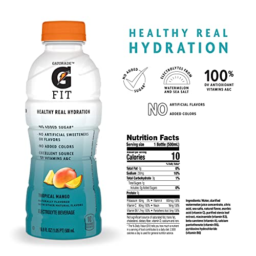 Tropical Mango Electrolyte Beverage, 16.9 oz Bottles (12 Pack) L5450