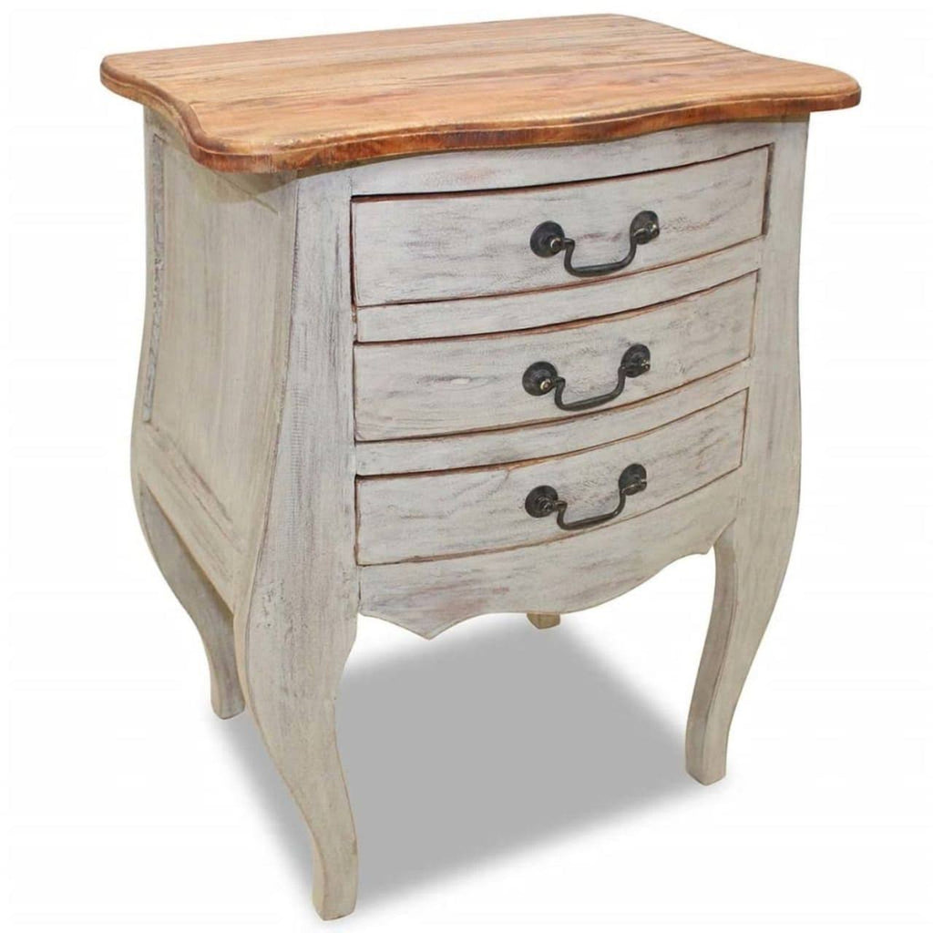 Solid Reclaimed Wood Bedside Cabinet U522