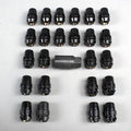 Black Chrome Cone Seat Acorn Wheel Locks N9839