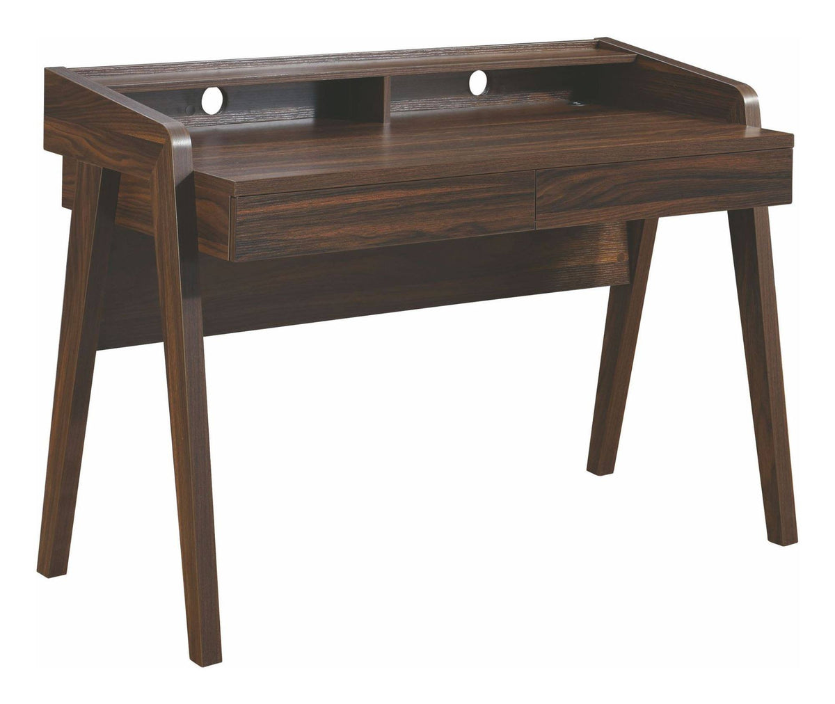 Walnut Writing Desk with Outlet I730834