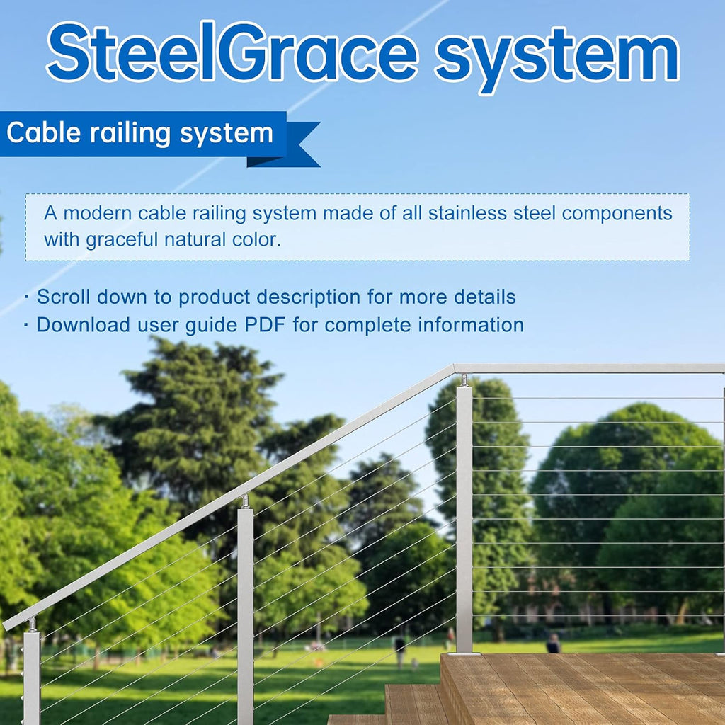10Pack T316 Stainless Steel Cable Railing Kit T371