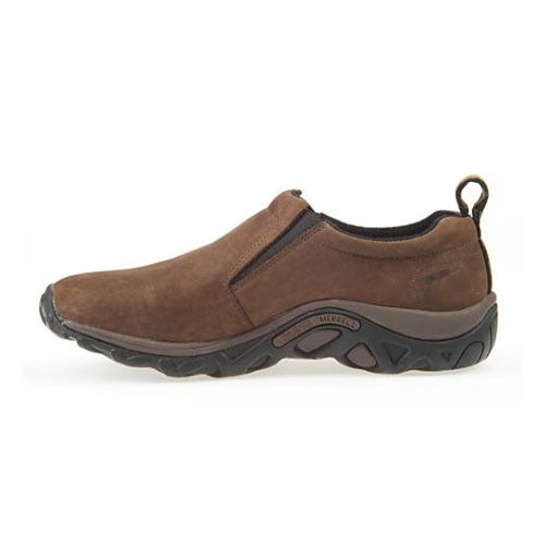 Brown Nubuck Wide Slip-On Shoes I46367