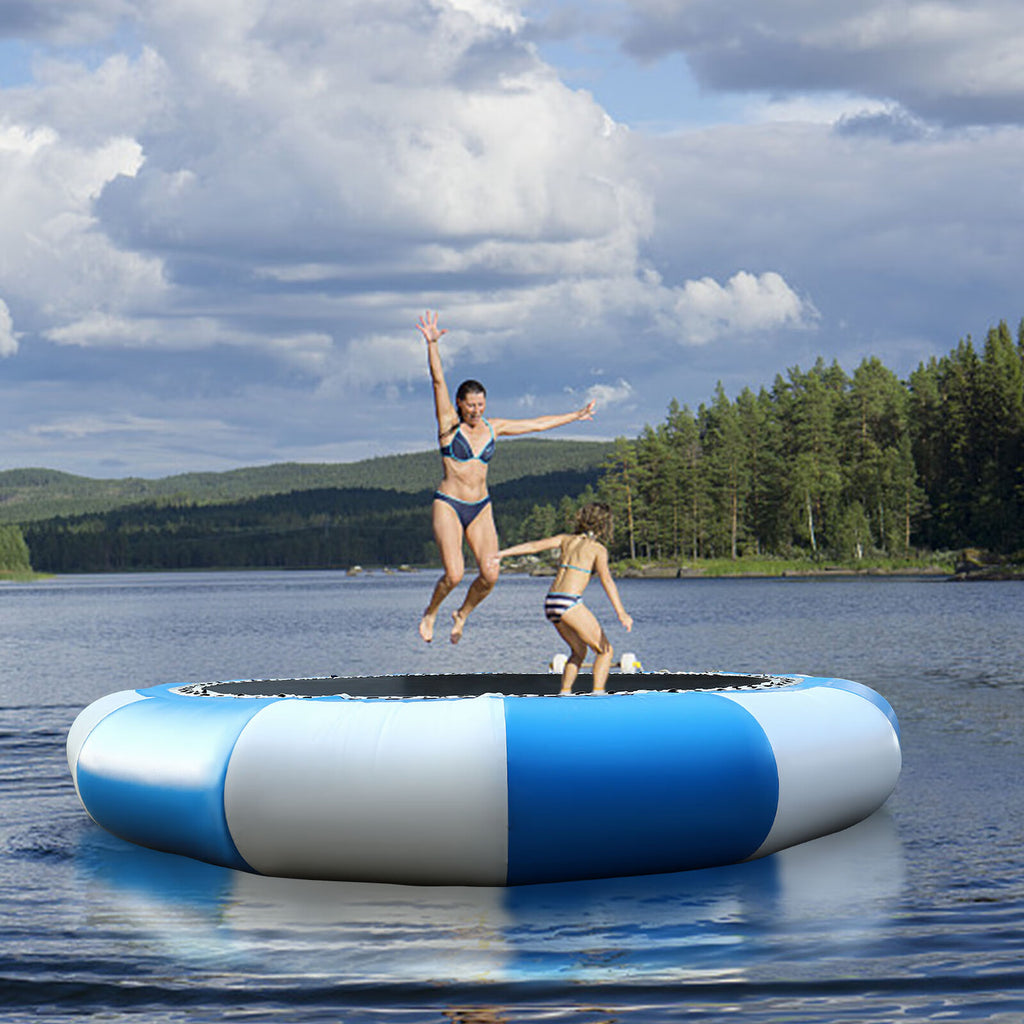 Inflatable Water Trampoline, 5M Round Floating Bouncer S642656