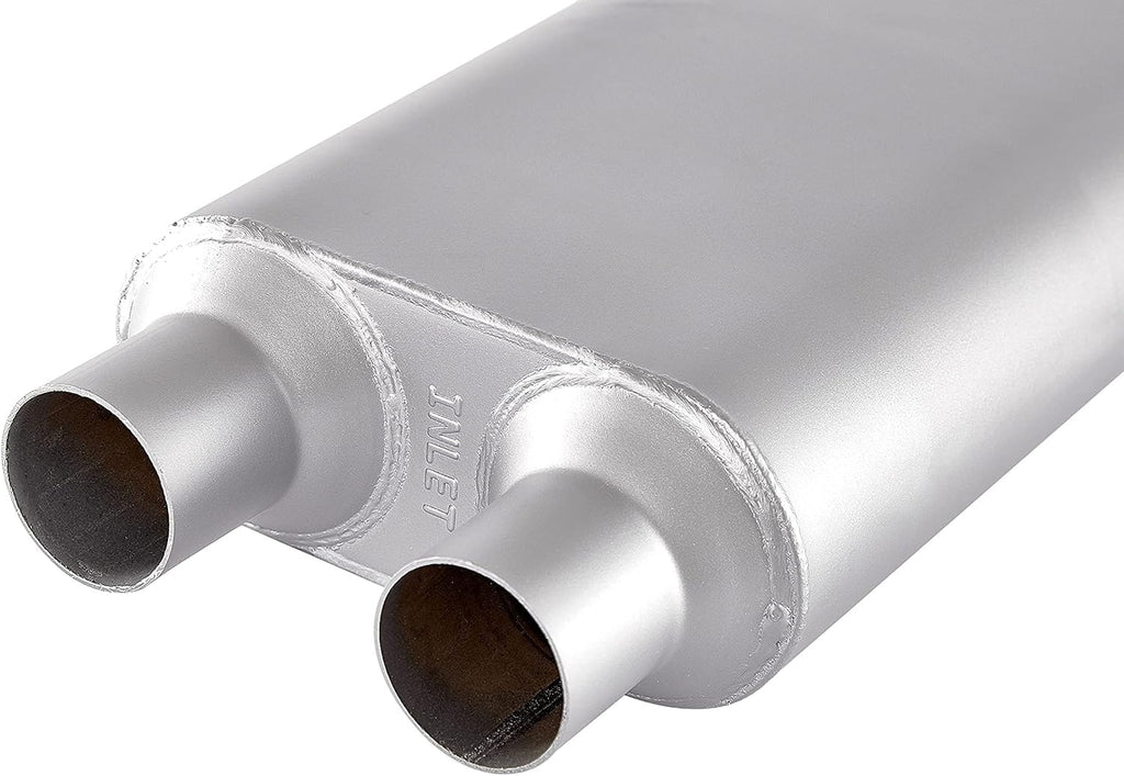 2.25 inch Inlet Outlet Performance Automotive Muffler Exhaust Pack of 2 N45675
