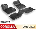 TPE Heavy Duty All Weather Car Floor Mats Full Set 1st & 2nd Row Rubber Floor Liners F75101
