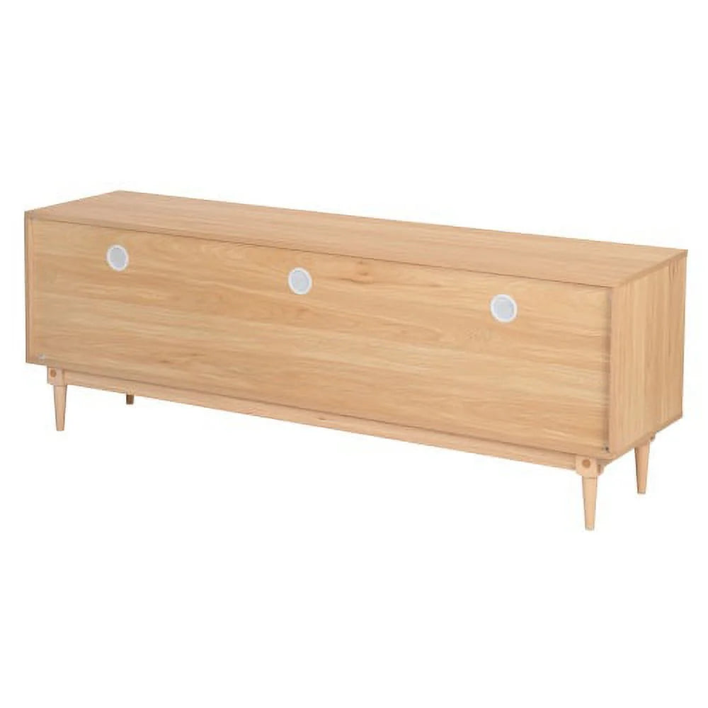 64" TV Stand with Rattan Storage Drawers S841399