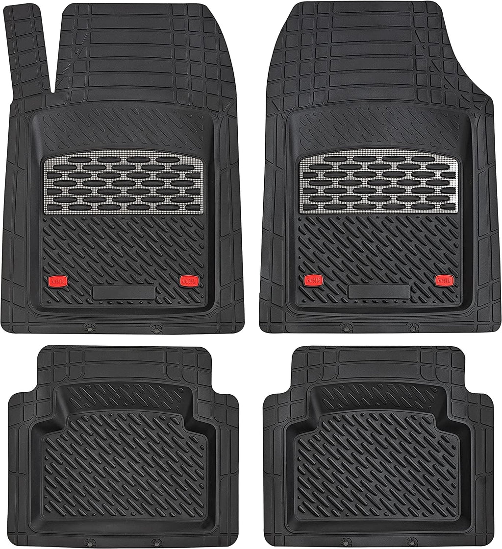 Silver 5-Piece Heavy-Duty Automotive Floor Mat V51526
