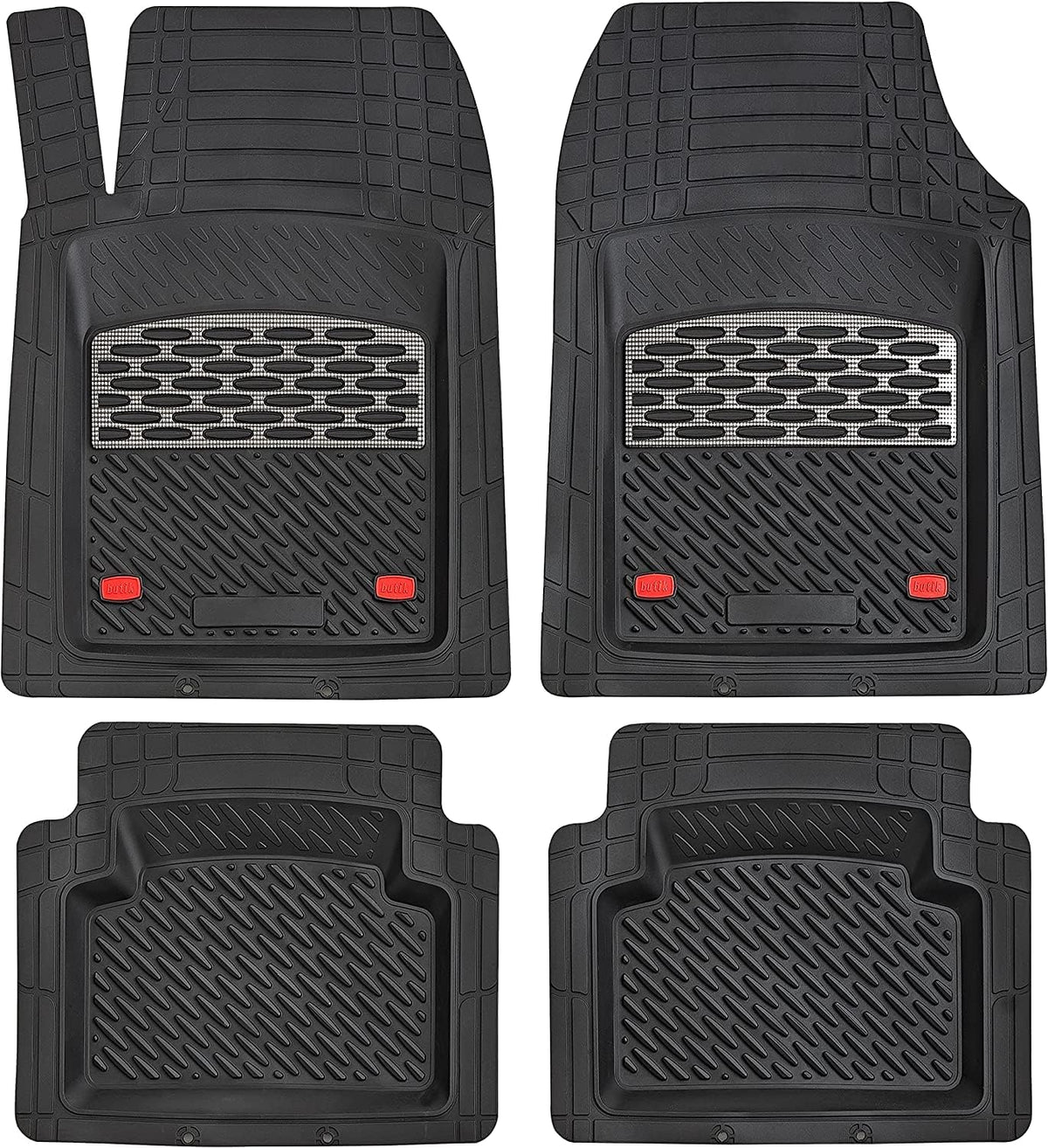 Silver 5-Piece Heavy-Duty Automotive Floor Mat V51526