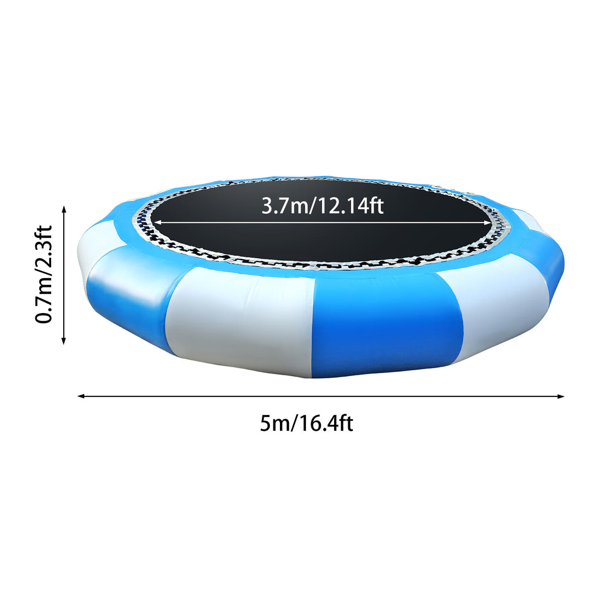 Inflatable Water Trampoline, 5M Round Floating Bouncer S642656