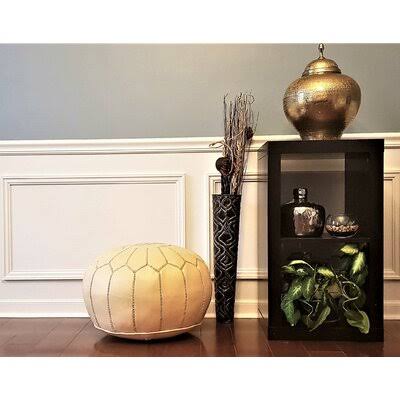 Leather Pouf C910