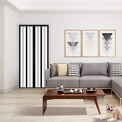 Insulated Magnetic Thermal Door Curtain, Black, Fits Doors up to 36" x 82" C989