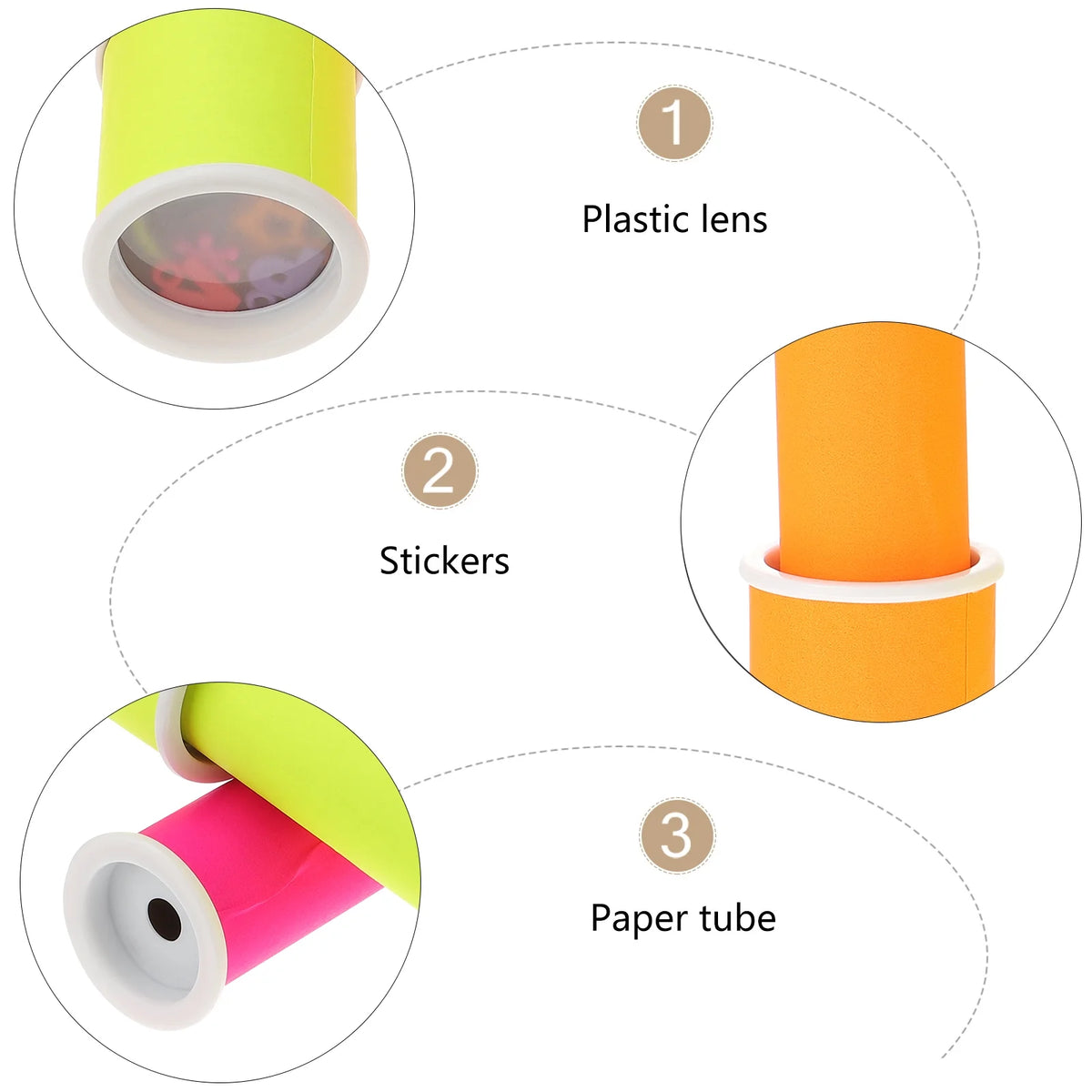 3 Sets DIY Kaleidoscope Toy Making Materials Handmade Kits R138