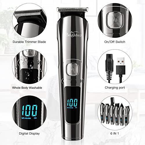 Beard Trimmer, IPX7 Waterproof Cordless Electric Razor with LED Display G229913