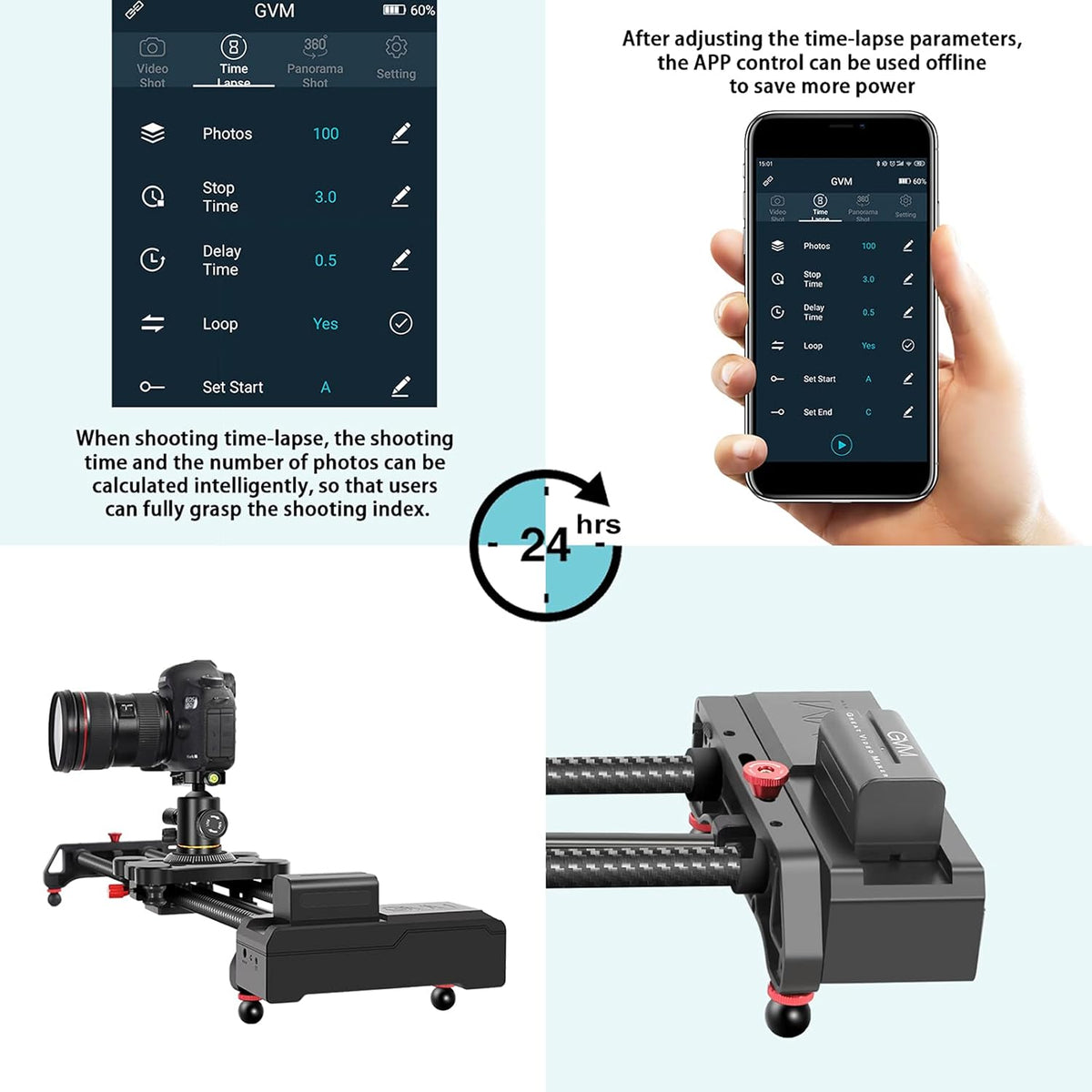 Motorized Camera Slider with APP Control S83365