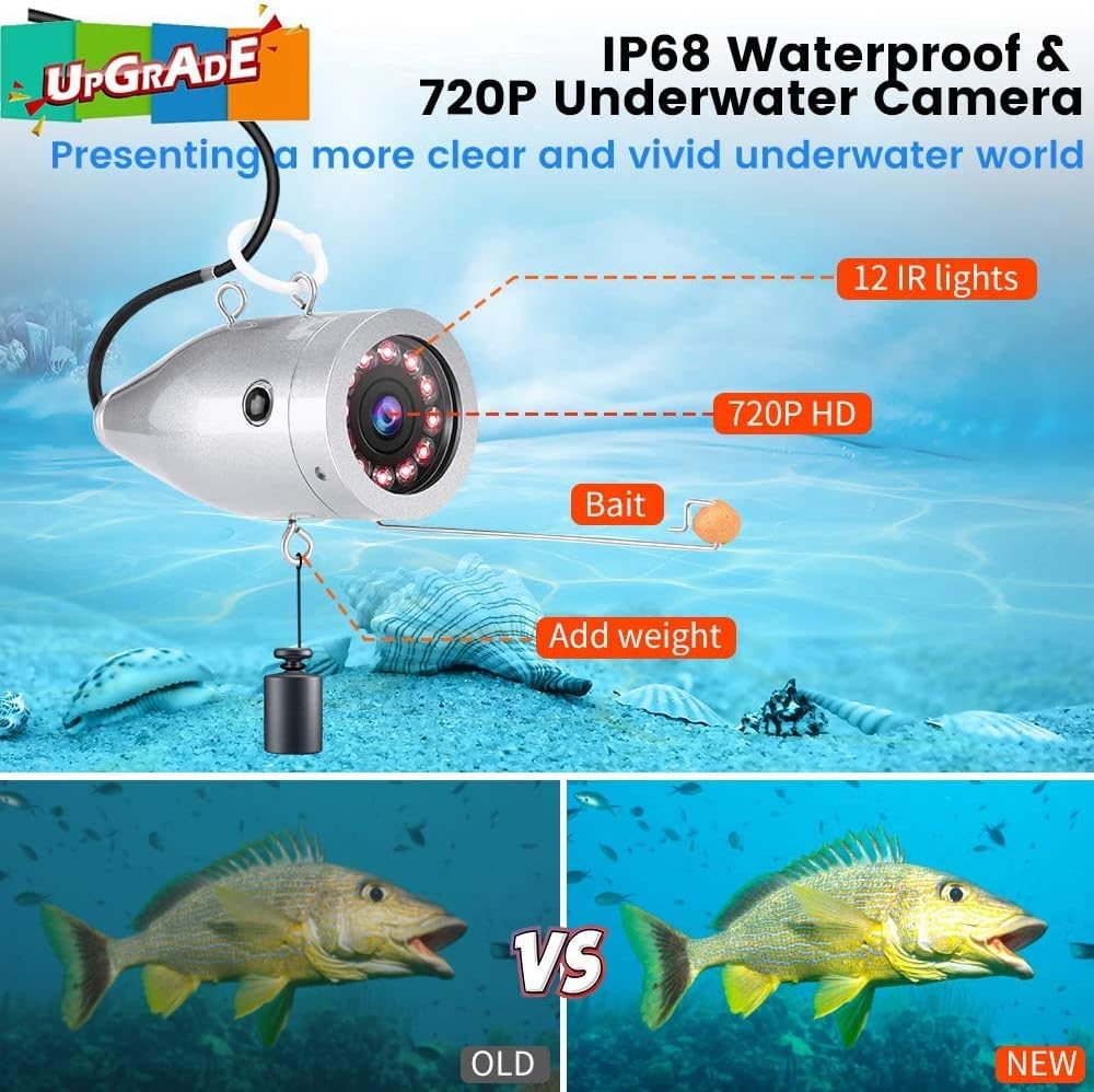 720P Underwater Fishing Camera with 7 inch Screen (15m) M1068