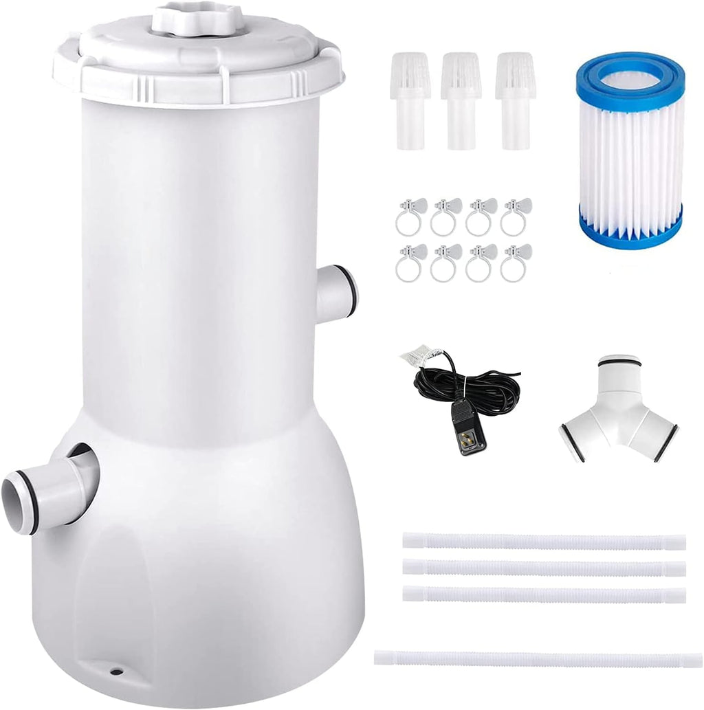 1000 GPH Above Ground Pool Filter Pump with Cartridge H329967