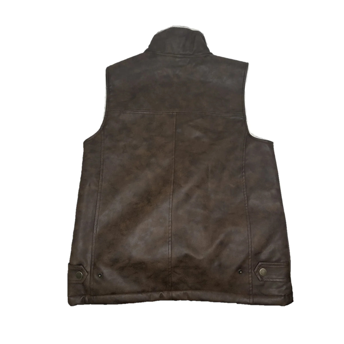 Camel Distressed PU Vest P154126