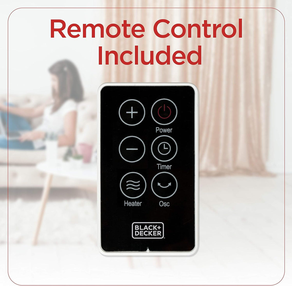 Tower Space Heater with Remote Control, 1500W, Pack of 2 H40117