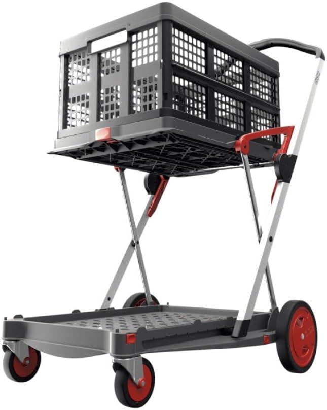 Collapsible Cart with Storage Crate (Red) I691