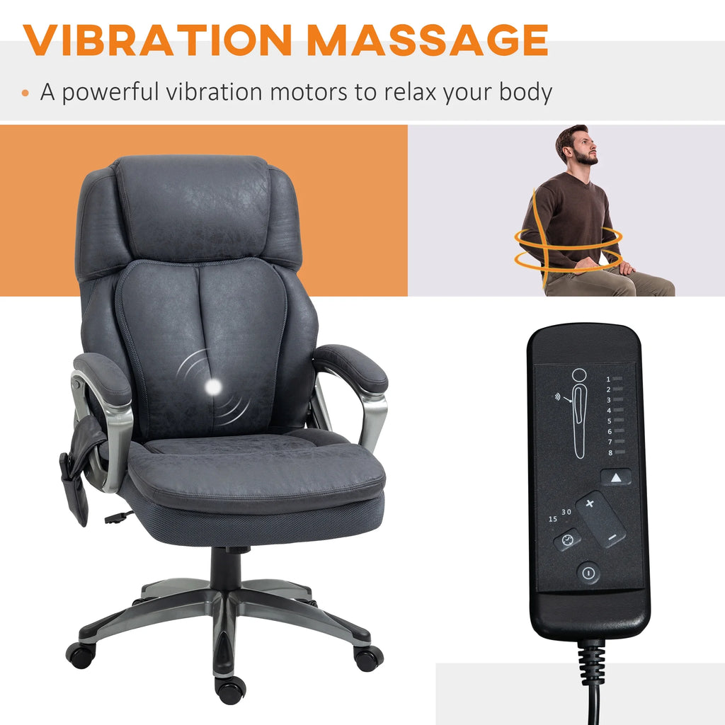 Gray Executive Office Chair with Vibration Massage Y431