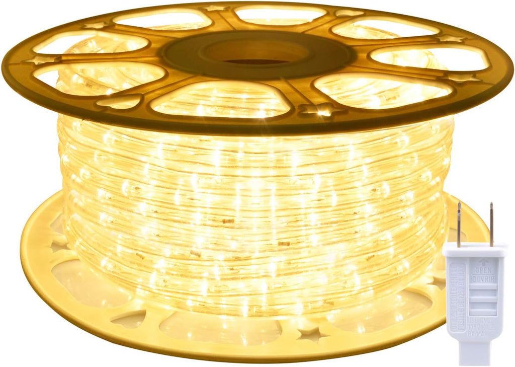 Warm White 98.4ft Outdoor LED Rope Lights Y919