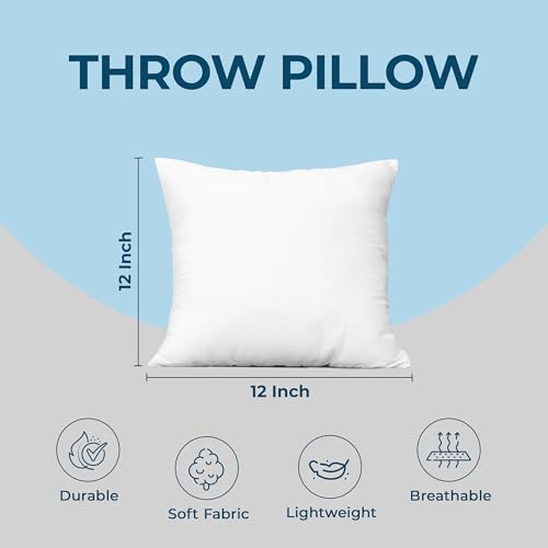 White 18 x 18 Inches Throw Pillows Set of 1 C1949