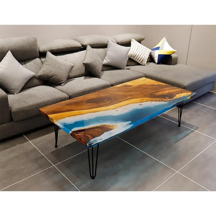 River Table Epoxy Dining Table Resin Coffee Table (without Stand, 60 x 36 Inches) I4480