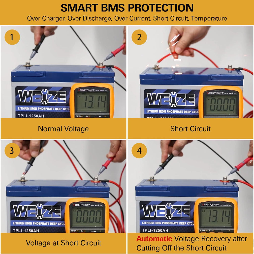 12V 100Ah LiFePO4 Lithium Battery with Smart BMS X841