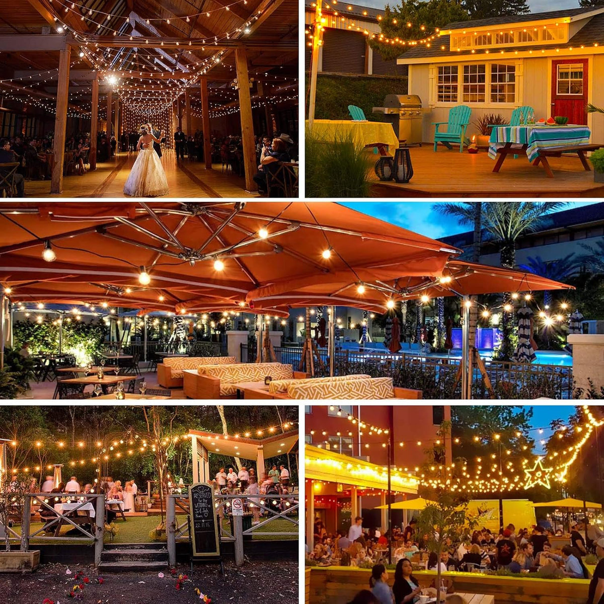 100ft Dimmable Waterproof Globe String Lights J6456