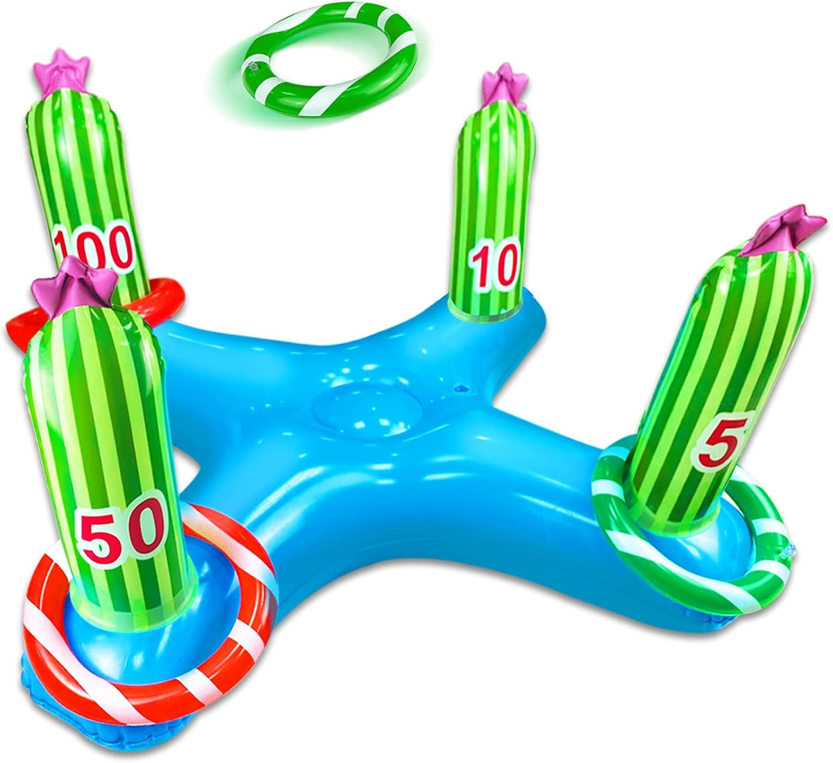 Inflatable Cactus Ring Toss Party Game with 4 Rings R7315