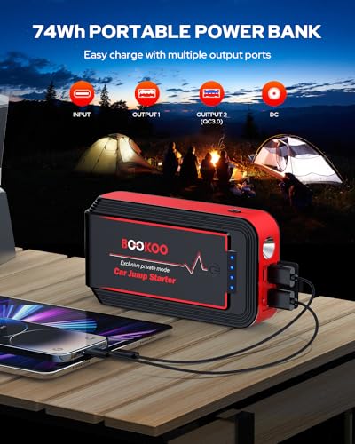 3000A Portable 12V Jump Starter with Power Bank Q9744