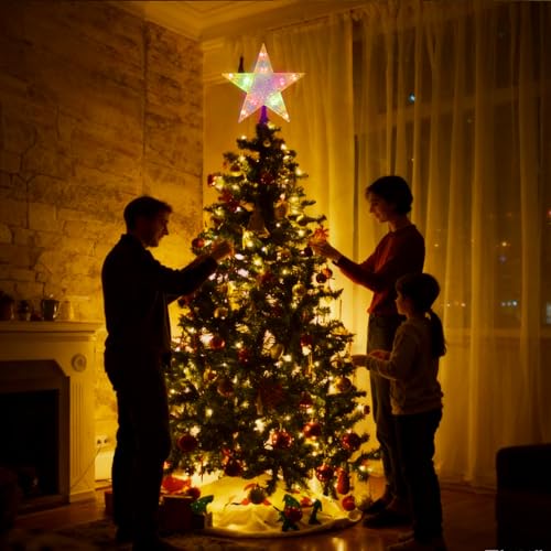 Color Changing Christmas Star Tree Topper O62695