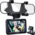 Baby Car Camera with 4.3'' HD Display, 1080P Night Vision, 360° Rearview Mirror Display Bracket O26401