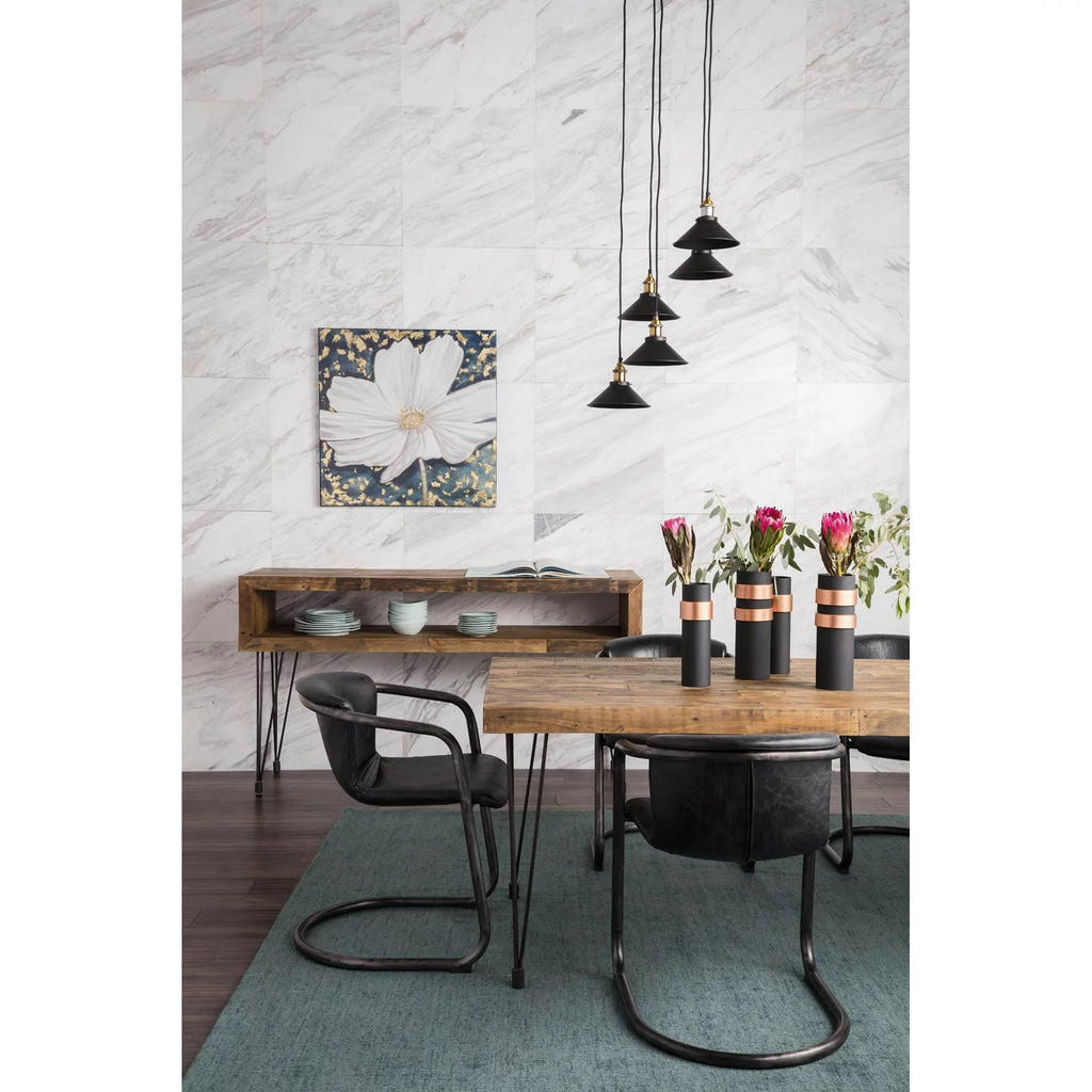 Onyx Black Leather Dining Chair Set Of Two E53457