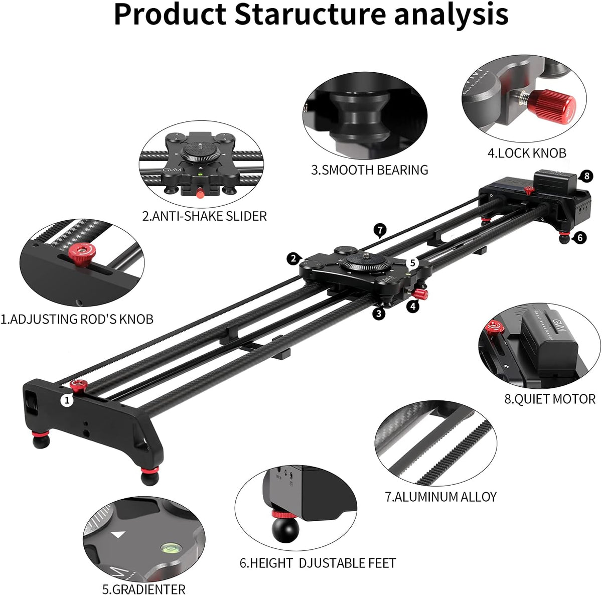 Motorized Camera Slider with APP Control S83365