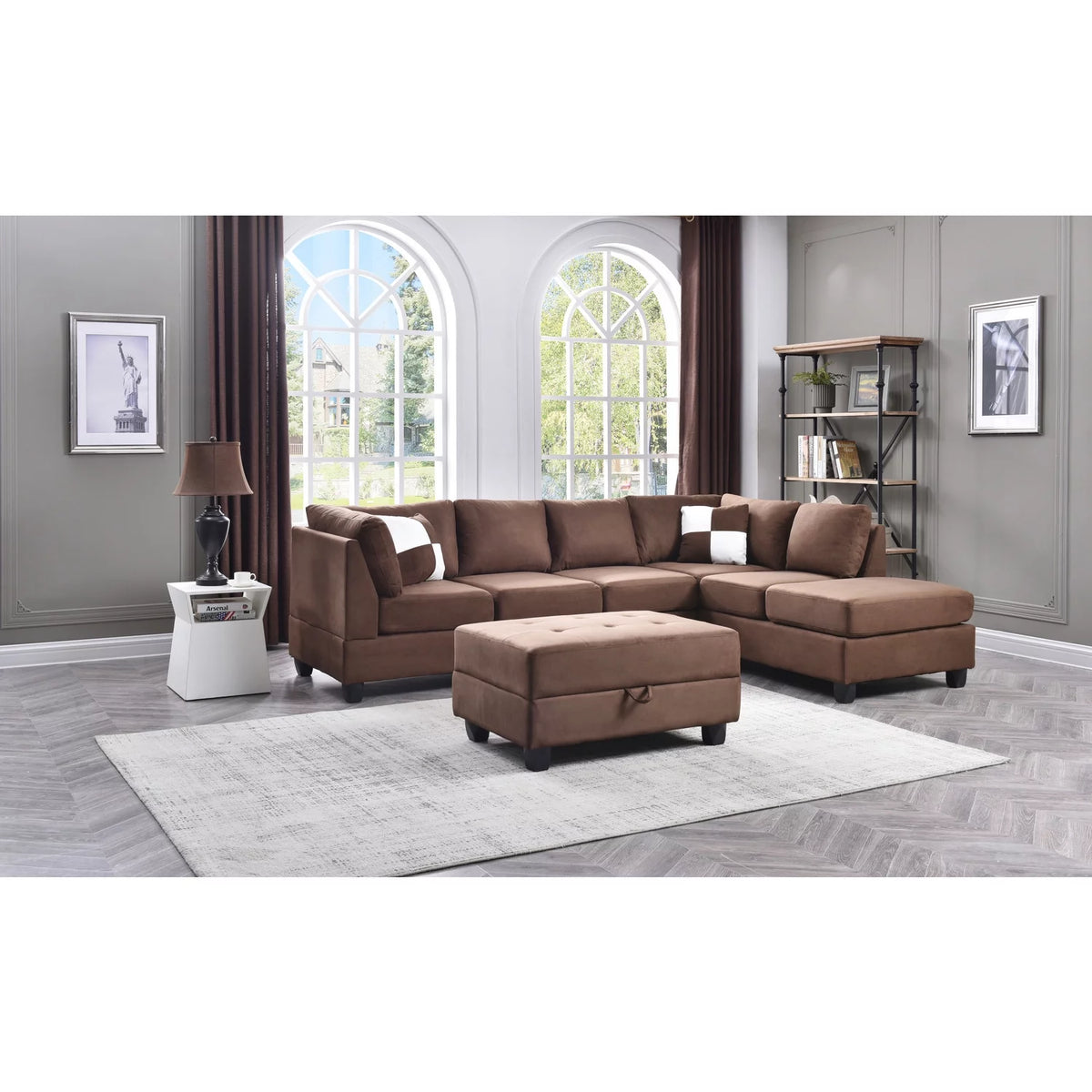 Chocolate Sectional T90271