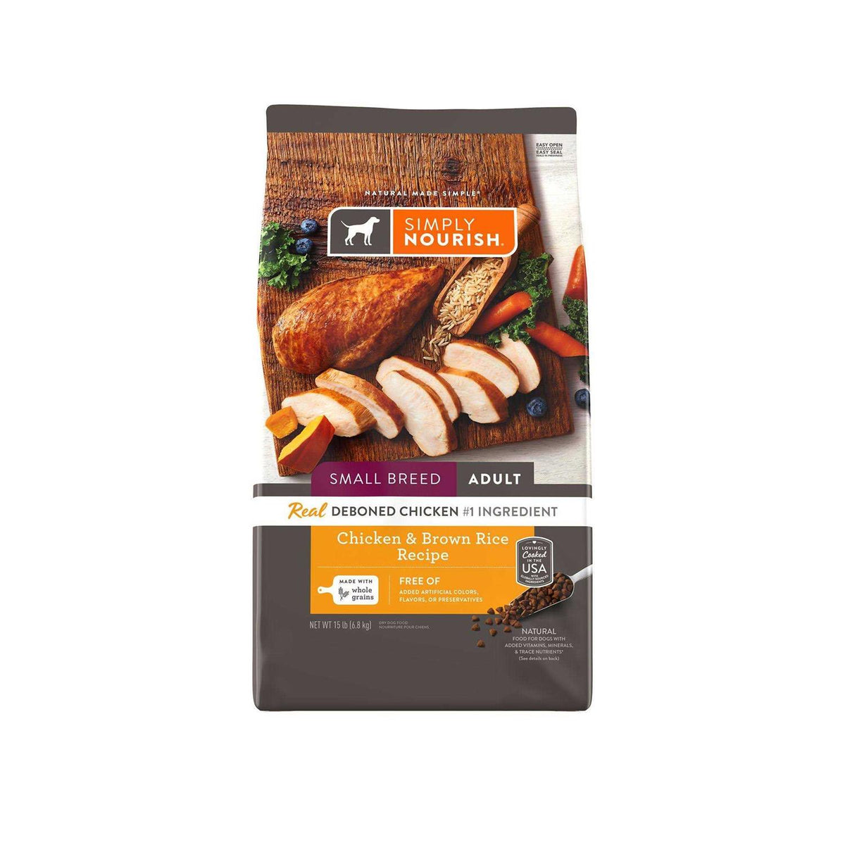 Natural Chicken and Brown Rice Dry Dog Food D92368
