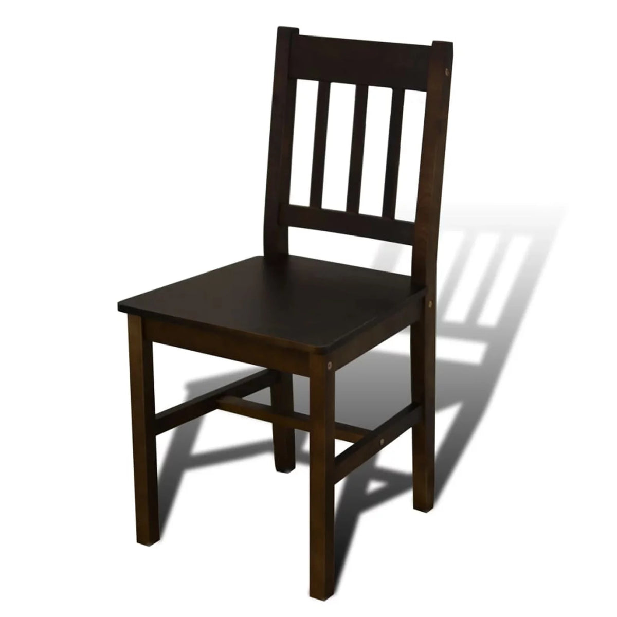 Wooden Dining Table with 4 Chairs Brown C59345