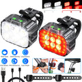 2x USB Rechargeable LED Bicycle Headlight Taillight C125514