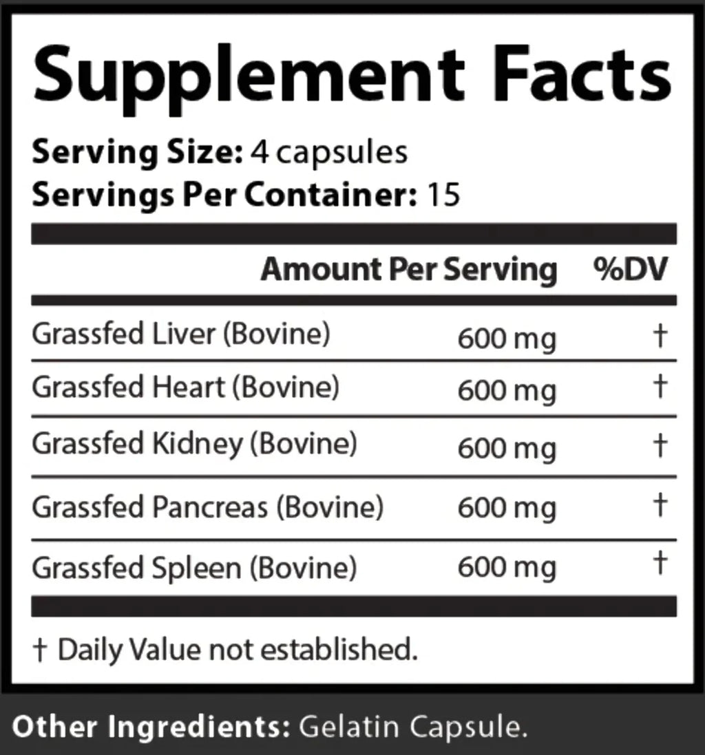Grass Fed Beef Organ Complex B687