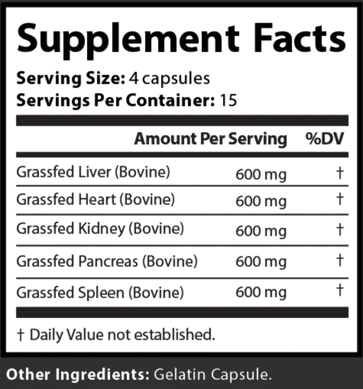Grass Fed Beef Organ Complex B687
