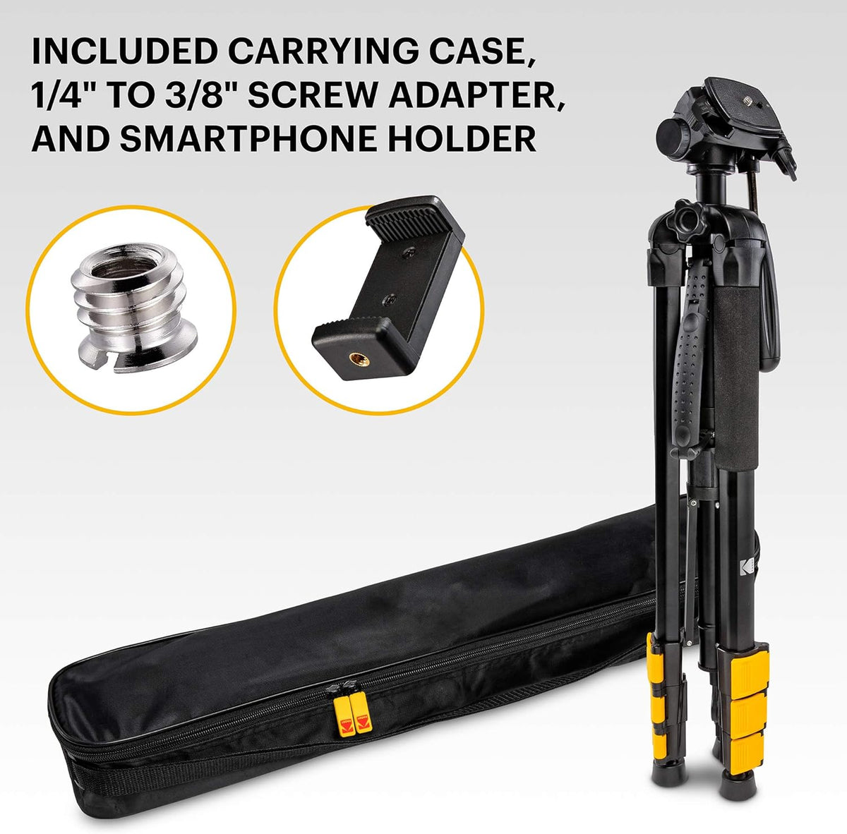 2-in-1 Aluminum Tripod & Monopod with Quick-Release Plates O991